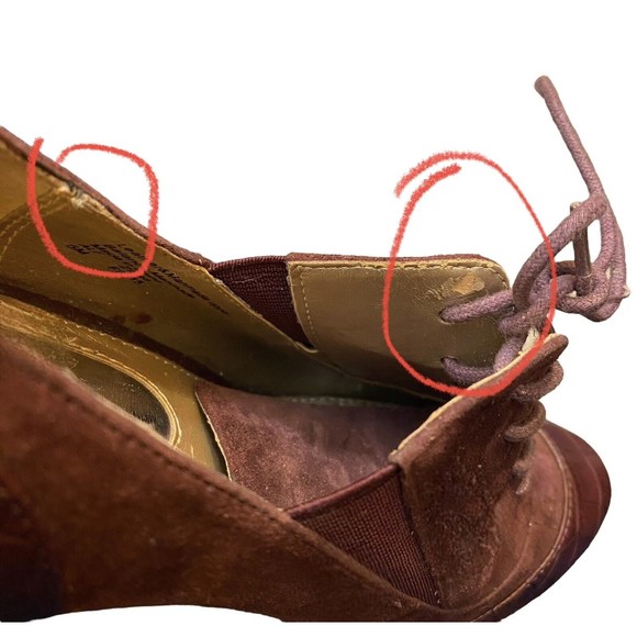 Alfani Step n Flex Zinea Maroon Leather Granny Heel Bootie Sz 5M EUC GrandmaCore - Picture 8 of 8